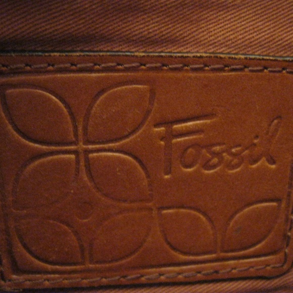 FOSSIL Vtg Floral Leather Crossbody Shoulder Bag - Picture 2 of 8